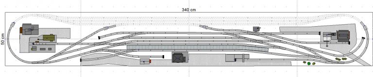 Arnold Spur N 340x50_Gleisplan - Modellbahngleispläne